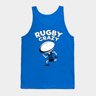 Rugby Crazy Kid Cartoon Gift Tank Top